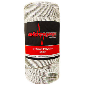 500m White Electric Fence Polywire