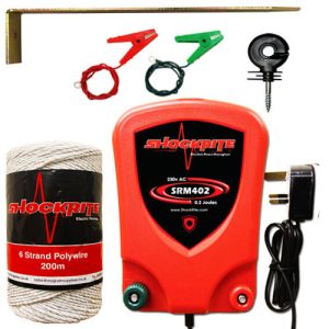 ShockRite Electric Fence Mains Energiser SRM402 Starter Kit