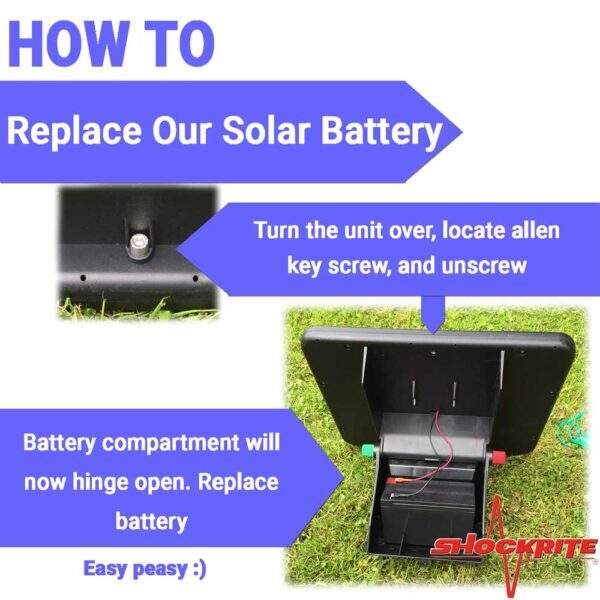 How to change a solar energiser battery
